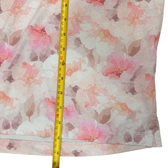 Bad Birdie Mens XL Pink Floral Performance Golf Polo Shirt Short Sleeve Stretch - Picture 9 of 9